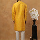 Men’s Festive Rubber Print Kurta Pyjama (65KP 5424 Mustard ) [FF] [J-1]