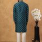 Men’s Festive Rubber Print Kurta Pyjama (65KP 5424 Peacock ) [FF] [J-1]