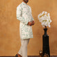 Silk Blend Embroidered Kurta with Pyjama (65KP 5426 White ) [FF] [A-1-4]