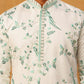 Silk Blend Embroidered Kurta with Pyjama (65KP 5426 White ) [FF] [A-1-4]