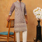 Classic Silk Blend Embroidered Kurta Pyjama Set (65KP 5427 Purple ) [FF] [Q-11-14]