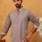 Classic Silk Blend Embroidered Kurta Pyjama Set (65KP 5427 Purple ) [FF] [Q-11-14]