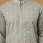 Classic Silk Blend Embroidered Kurta Pyjama Set (65KP 5427 Rama ) [FF] [Q-11-14]