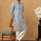 Festive Cotton Blend Printed Kurta Pyjama Set (65KP 5428 Blue ) [FF] [Q-11-14]