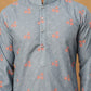 Festive Cotton Blend Printed Kurta Pyjama Set (65KP 5428 Blue ) [FF] [Q-11-14]