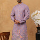 Festive Cotton Blend Printed Kurta Pyjama Set (65KP 5428 Purple ) [FF] [Q-11-14]