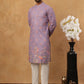 Festive Cotton Blend Printed Kurta Pyjama Set (65KP 5428 Purple ) [FF] [Q-11-14]
