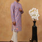 Festive Cotton Blend Printed Kurta Pyjama Set (65KP 5428 Purple ) [FF] [Q-11-14]