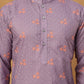 Festive Cotton Blend Printed Kurta Pyjama Set (65KP 5428 Purple ) [FF] [Q-11-14]
