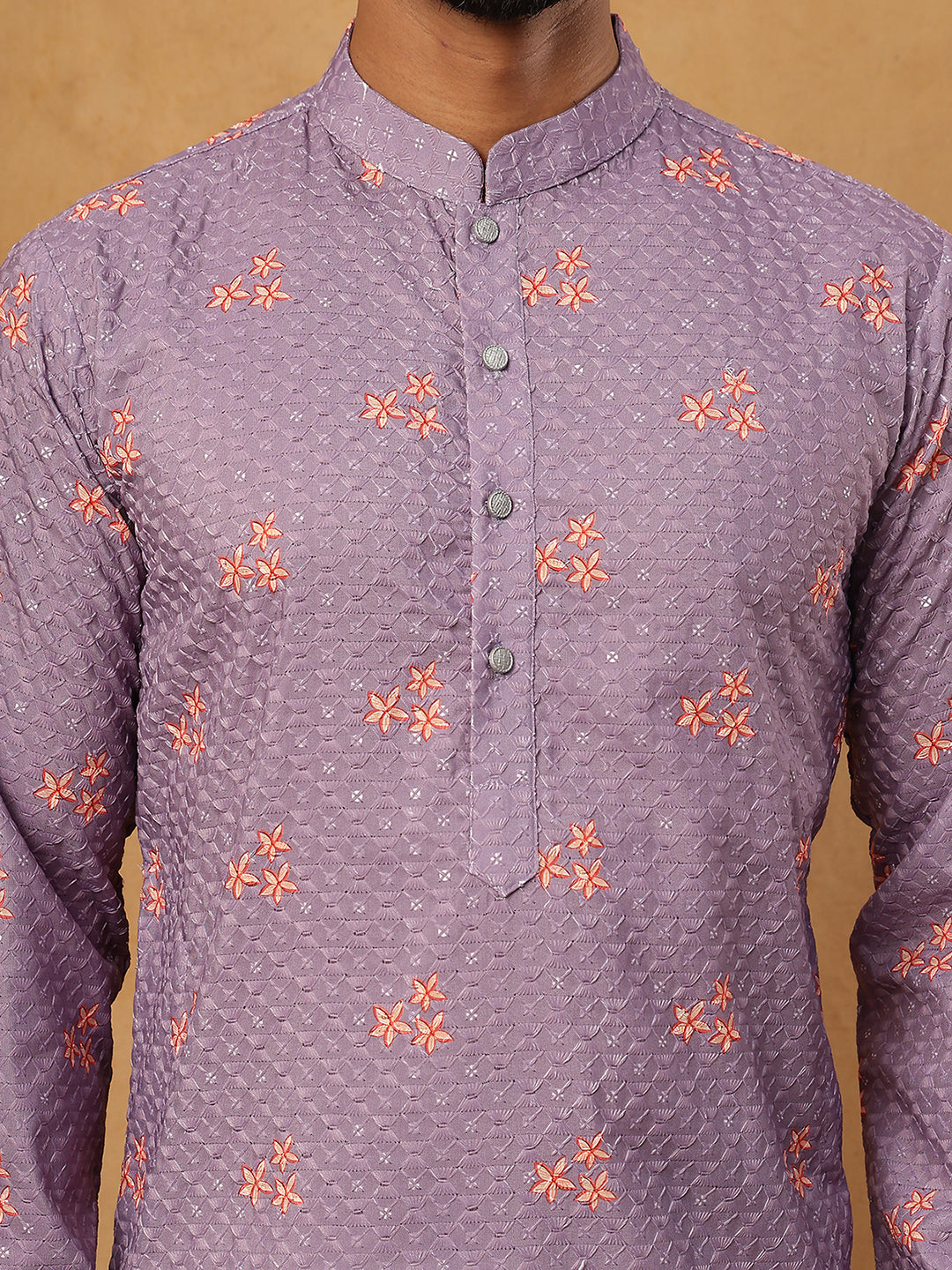 Festive Cotton Blend Printed Kurta Pyjama Set (65KP 5428 Purple ) [FF] [Q-11-14]