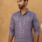 Festive Silk Blend Sequin Work Kurta Pyjama Set (65KP 5430 Purple ) [FF] [A-1-4]