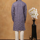 Festive Silk Blend Sequin Work Kurta Pyjama Set (65KP 5430 Purple ) [FF] [A-1-4]