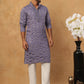 Festive Silk Blend Sequin Work Kurta Pyjama Set (65KP 5430 Purple ) [FF] [A-1-4]
