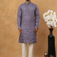 Festive Silk Blend Sequin Work Kurta Pyjama Set (65KP 5430 Purple ) [FF] [A-1-4]