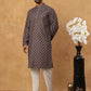 Festive Cotton Blend Printed Kurta Pyjama Set (65KP 5434 Grey ) [FF] [Q-11-14]