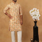 Festive Cotton Blend Printed Kurta Pyjama Set (65KP 5434 Yellow ) [FF] [Q-11-14]