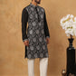 Silk Blend Embroidered Kurta with Pyjama (65KP 5435 Black ) [FF] [Q-11-14]
