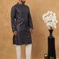 Festive Cotton Blend Printed Kurta Pyjama Set (65KP 5436 Navy ) [FF] [Q-11-14]