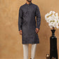 Festive Cotton Blend Printed Kurta Pyjama Set (65KP 5436 Navy ) [FF] [Q-11-14]