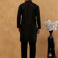 Viscose Rayon Embroidered Kurta with Korean Pants ( 65KP PJ11B R 5441 Black )