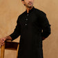 Viscose Rayon Embroidered Kurta with Korean Pants ( 65KP PJ11B R 5441 Black )
