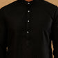 Viscose Rayon Embroidered Kurta with Korean Pants ( 65KP PJ11B R 5441 Black )
