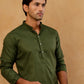 Viscose Rayon Embroidered Kurta with Korean Pants ( 65KP PJ11B R 5441 Olive )