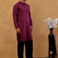 Viscose Rayon Embroidered Kurta with Korean Pants ( 65KP PJ11B R 5441 Purple )