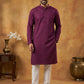 Embroidered Kurta Pyjama Set for Men ( 65KP P 5441Purple S ) [FF] [O-6]