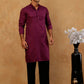 Viscose Rayon Embroidered Kurta with Korean Pants ( 65KP PJ11B R 5441 Purple )