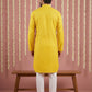 Embroidered Kurta Pyjama Set for Men ( 65KP P 5441Yellow S ) [FF] [O-6]