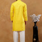 Viscose Rayon Embroidered Kurta with Korean Pants ( 65KP PJ11W R 5441 Yellow )