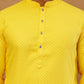 Viscose Rayon Embroidered Kurta with Korean Pants ( 65KP PJ11W R 5441 Yellow )