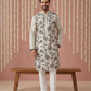 Men’s Silk Blend Embroidered Kurta Pyjama ( 65KP P 5442Grey S ) [FF] [Q-11-14]