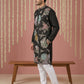 Black Silk Blend Embroidered Kurta Pyjama ( 65KP P 5444Black S ) [FF] [O-6]