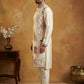 White Silk Blend Embroidered Kurta Pyjama ( 65KP P 5444White S ) [FF] [O-6]