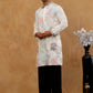 White Silk Blend Embroidered Kurta With Korean Pants ( 65KP PJ11B S 5444 White )