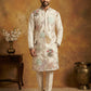 White Silk Blend Embroidered Kurta Pyjama ( 65KP P 5444White S ) [FF] [O-6]