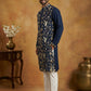 Silk Blend Designer Embroidered Kurta Set ( 65KP P 5445Navy S )