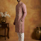 Silk Blend Designer Embroidered Kurta Set ( 65KP P 5445Peach S )