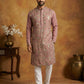 Silk Blend Designer Embroidered Kurta Set ( 65KP P 5445Peach S )
