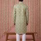 Men Cotton Blend Kurta Pyjama with Foil Print ( 65KP P 5446Pista S ) [FF] [N-2]