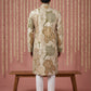 Silk Blend Kurta Pyjama with Embroidery and Print ( 65KP P 5447Beige S ) [FF] [A-1-4]