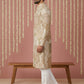 Silk Blend Kurta Pyjama with Embroidery and Print ( 65KP P 5447Beige S ) [FF] [A-1-4]