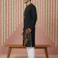 Men Embroidered Silk Blend Kurta Set ( 65KP P 5449Black S ) [FF] [ A3 & A2 ]