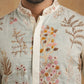 Men Embroidered Silk Blend Kurta Set ( 65KP P 5450White S ) [FF] [Q-11-14]