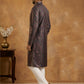 Men Cotton Blend Kurta Pyjama with Foil Print ( 65KP P 5452Maroon S ) [FF] [Q-11-14]