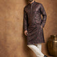 Men Cotton Blend Kurta Pyjama with Foil Print ( 65KP P 5452Maroon S ) [FF] [Q-11-14]
