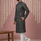 Men Cotton Blend Kurta Pyjama with Foil Print ( 65KP P 5452Navy S ) [FF] [Q-11-14]