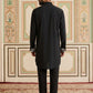 Japanese Fabric Embroidered Kurta Pyjama ( 65KP B-P 5453Black S )